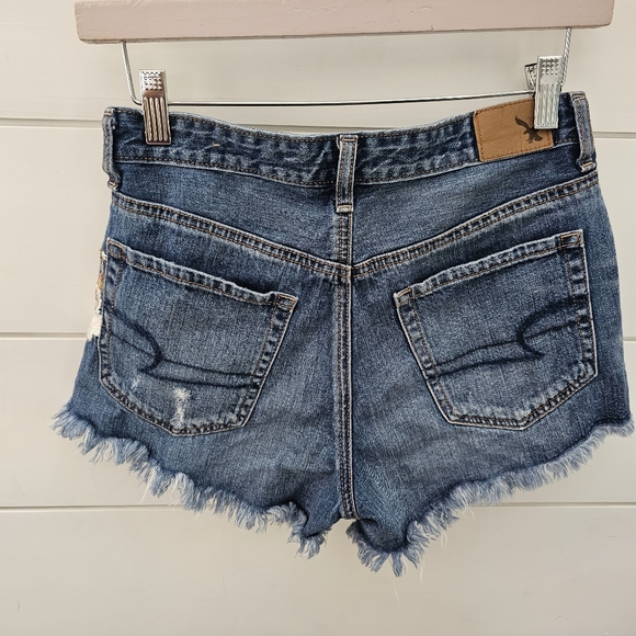 Vintage hi rise festival embroidered denim shorts sz 2 - Picture 4 of 7